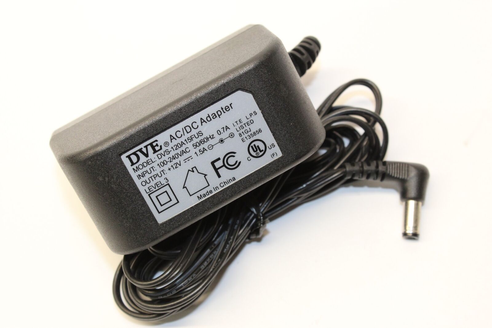 New 12V 1.5A DVE DVS-120A15FUS Power Supply Ac Adapter for Lorex Security Camera System